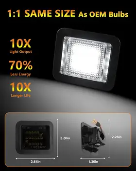 全LED牌照燈總成,適用於2014-2023款雪佛蘭Silverado、GMC Sierra、2015-2022款科羅拉多、峽谷皮卡。 10 最佳銷售 GMC Sierra配件 - №3