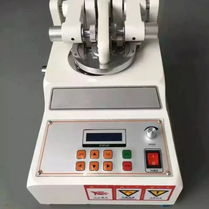 

Wear resistance testing machine, abrasion tester, floor leather, rubber and plastic parts