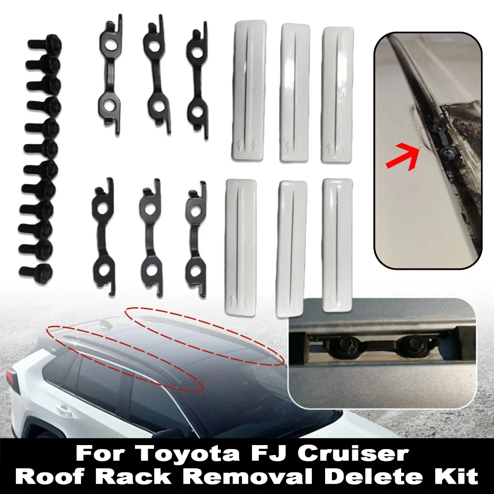

For Toyota FJ Cruiser Roof Rack Removal Delete Kit Roof Rain Gutter Cover Roof Trim Cover Roof Rack Trim Connector Cover