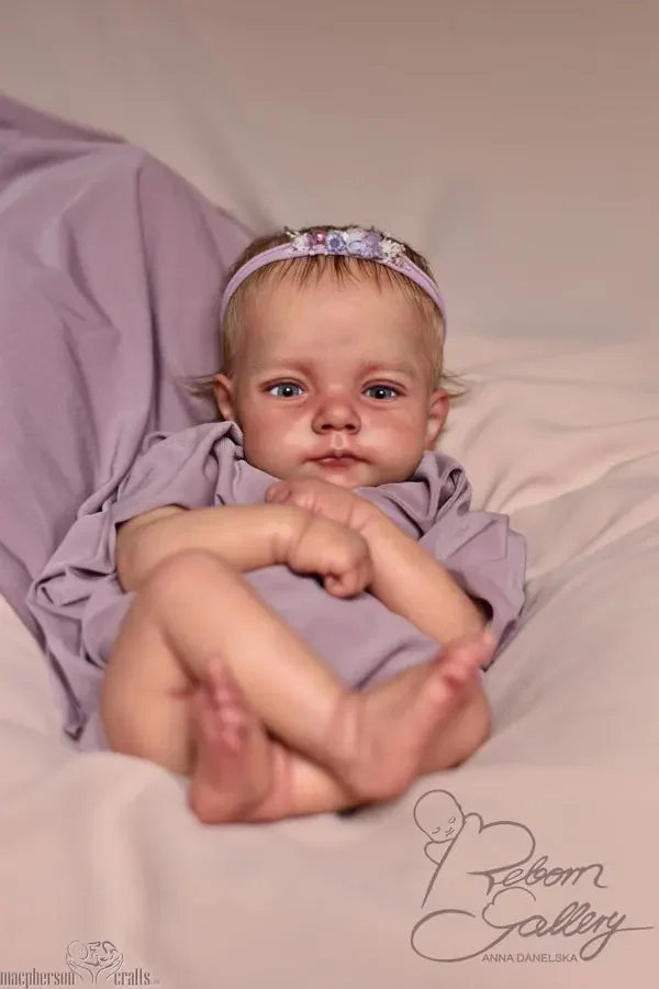 EGO 맞춤형 도색되지 않은 키트 20''Reborn Baby Lily By Joanna Kazmierczak, 천 바디 및 코아 포함