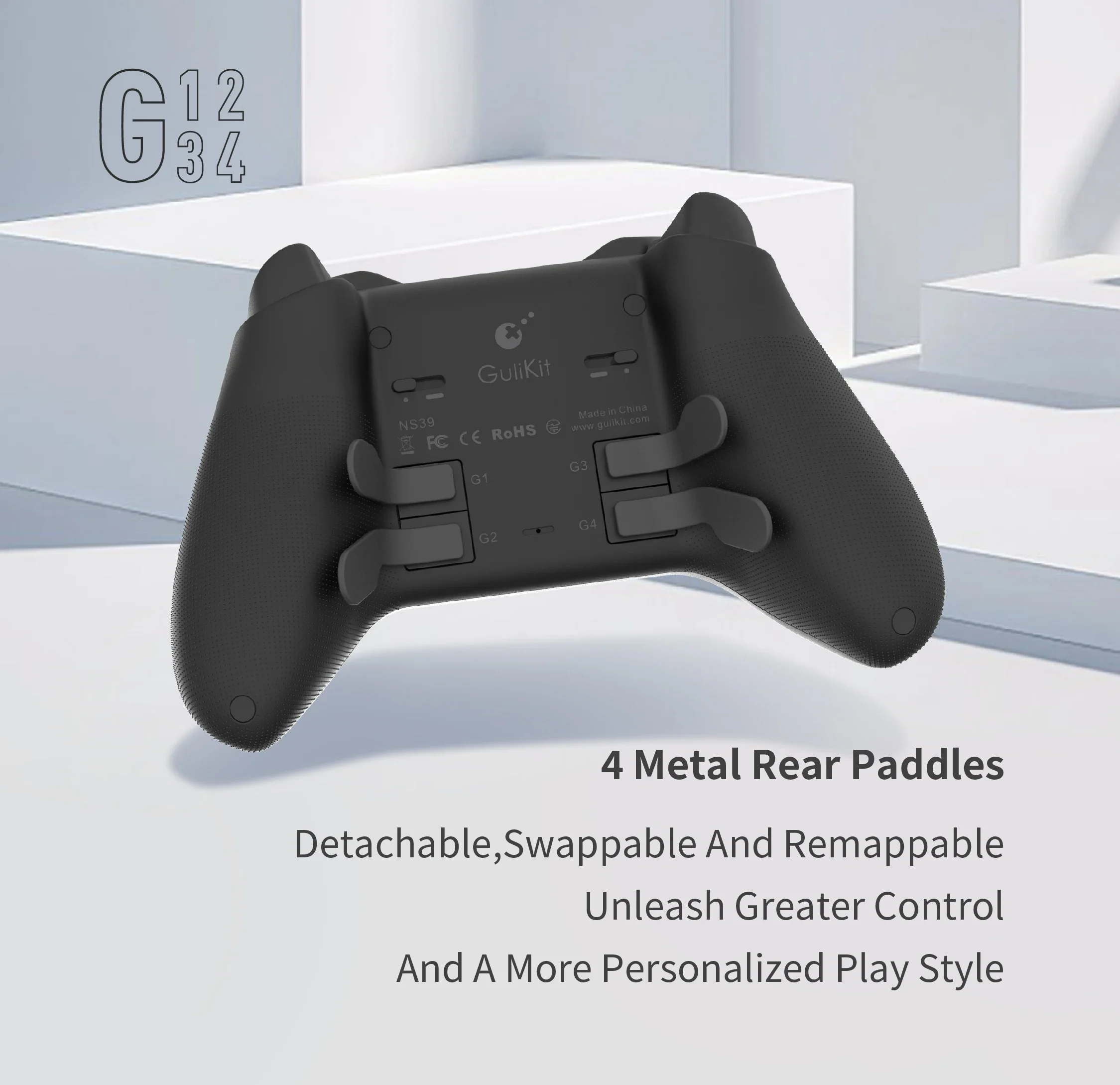 GuliKit KK3 / KK3 Pro / KK3 MAX Kabelloser Controller TMR Joysticks Triggers KingKong Gamepad für Nintendo Switch Windows Android – Detail 22