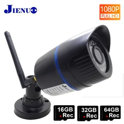 Wifi Kamera Ip 1080P HD Cctv Sicherheit Drahtlose Ipcam Infrarot Video Audio Überwachung Im Freien Wasserdichte Hause Kamera JIENUO