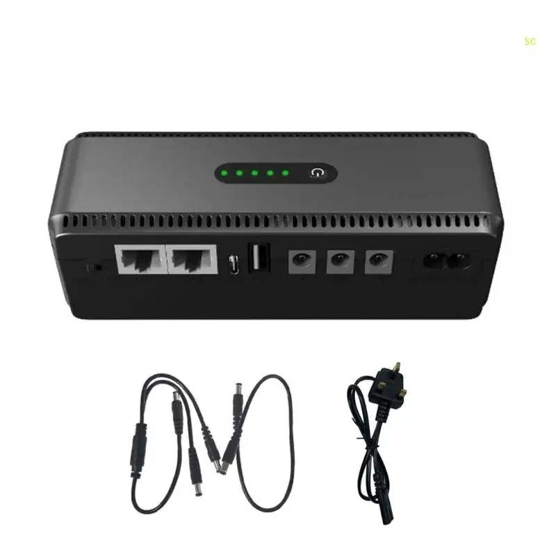 Imagem -05 - Mini dc Ups 5v 9v 12v Estável Fonte de Alimentação Wi-fi Router Ups Lithium tipo c para 12v Router Video Surveillance Câmera Casa