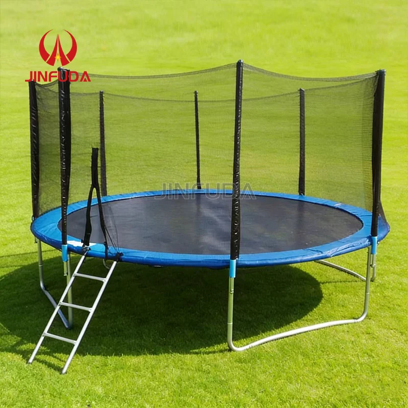 Hot Sale High Quality Trampoline with Safety Net and Spring Padding for Kids Amusement and Fitness Indoor Outdoor Use