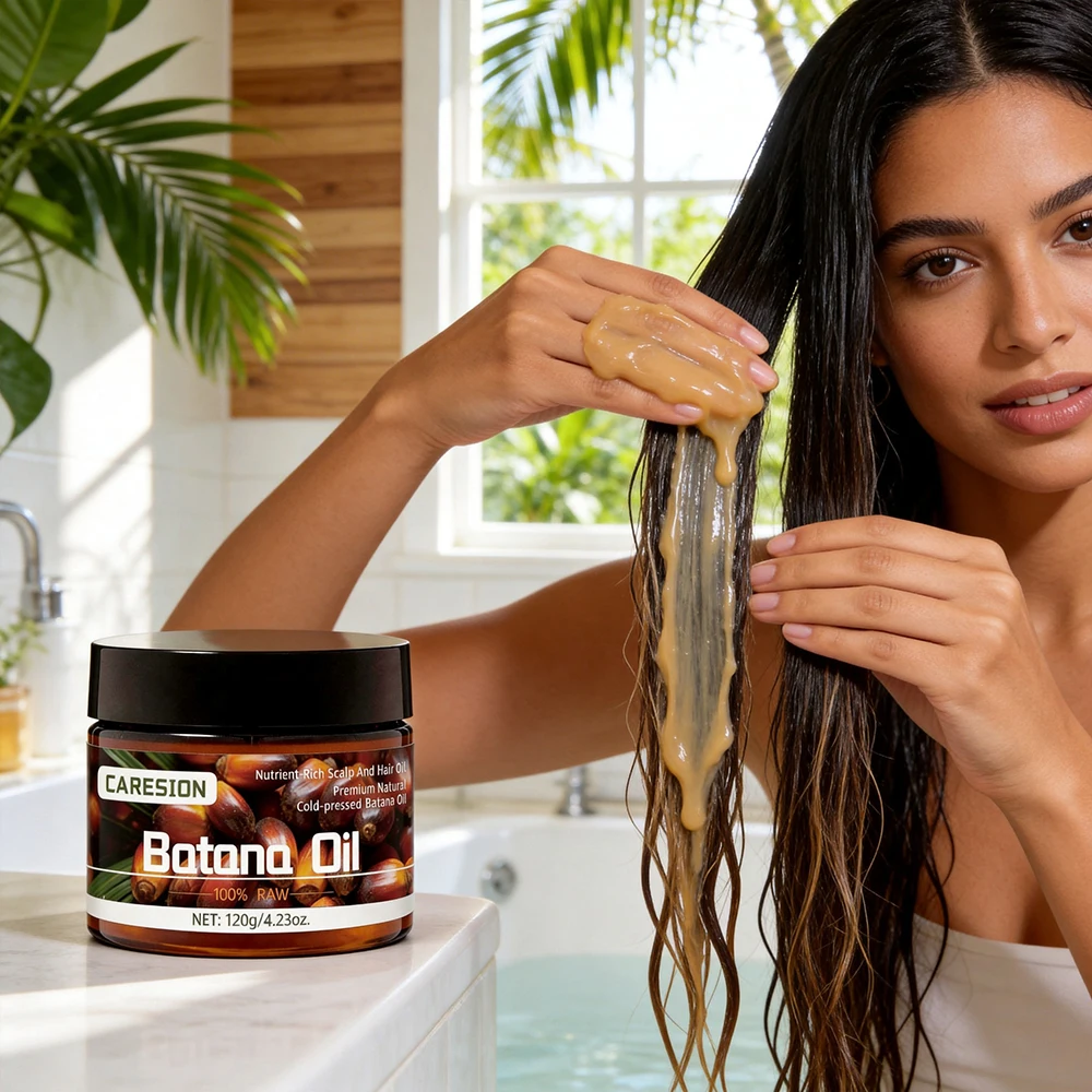 

100% натуральное масло Батана, маска для волос с маслом Батана, глубоко восстанавливающий кондиционер для сухих и поврежденных волос, стимулирующий рост, питающий и разглаживающий.