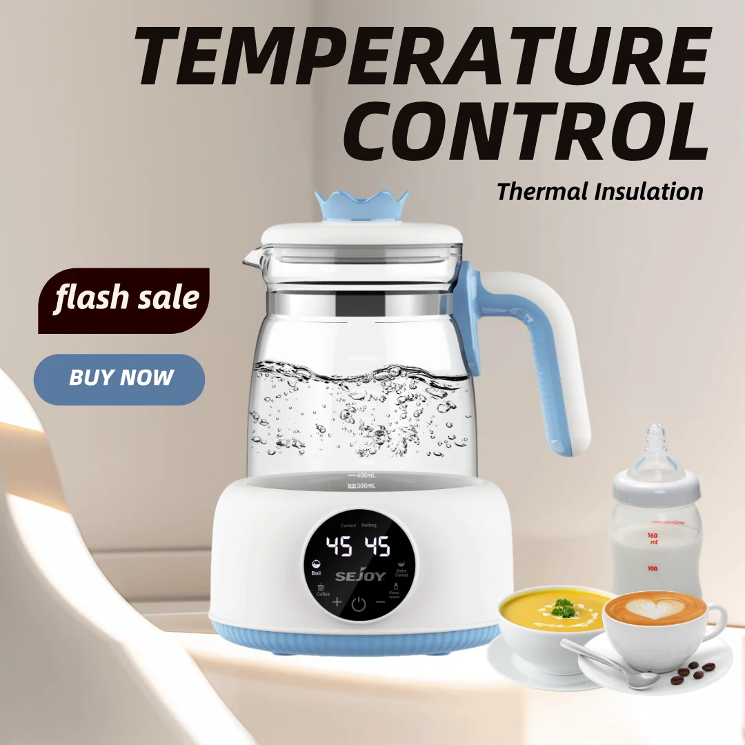 Sejoy Electric Kettle For Baby Milk Feeding Constent Temperature Pot Control Instant Dispense Baby Warm Water Tea Coffee Kettle