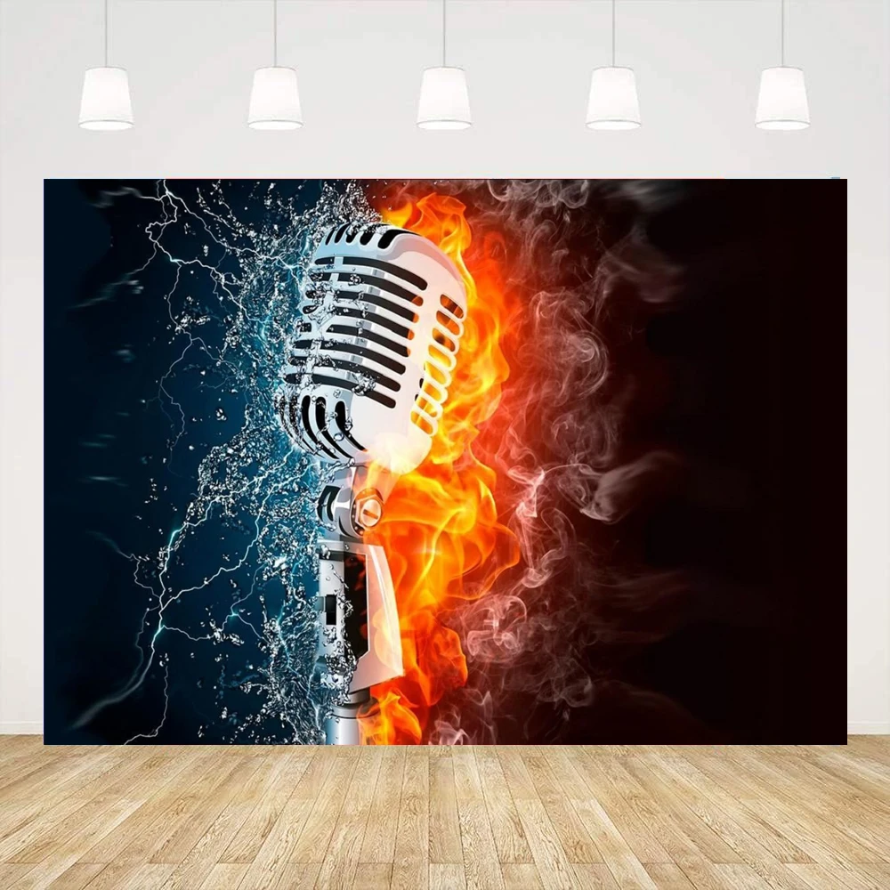 

Наушники фон для фотосъемки музыкальный тематический микрофон фон день рождения декор баннер фотобудка реквизит для студии