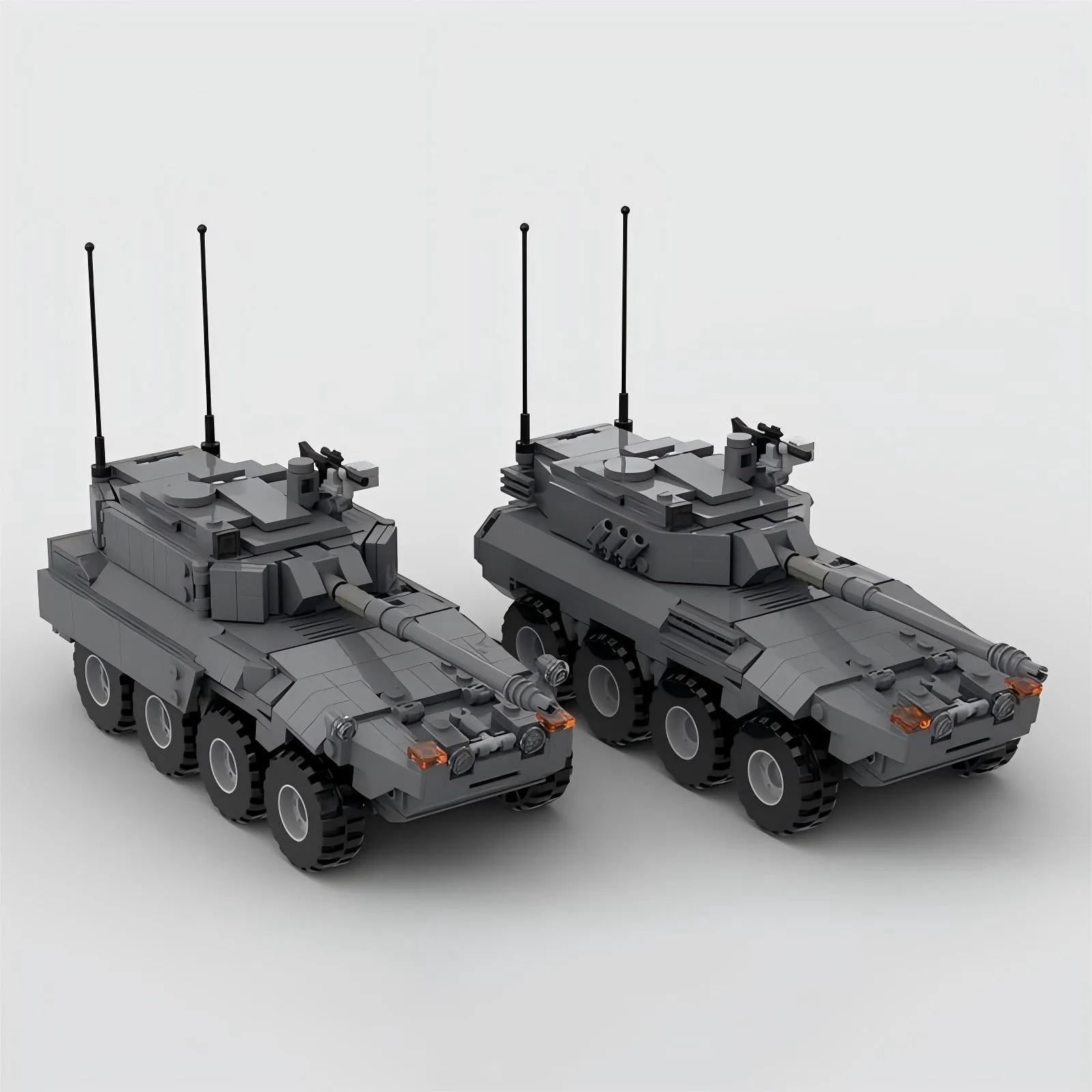 Military War Series B1 Wheeled Assault Gun Building Blocks MOC Centauro Tank Model Children's Puzzle Assembly Toys Birthday Gift