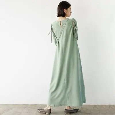 Primavera 2023 feminino solto longo sve dr vestido sle a linha saia faionable commute ort sve maxi dr