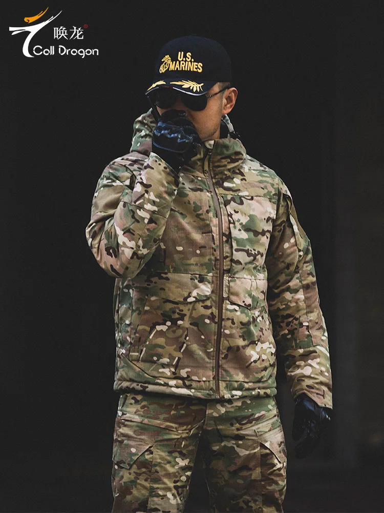 

M65 тактическая камуфляжная хлопковая куртка мужская зимняя уличная морозостойкая куртка ветровка термосветящаяся хлопковая куртка