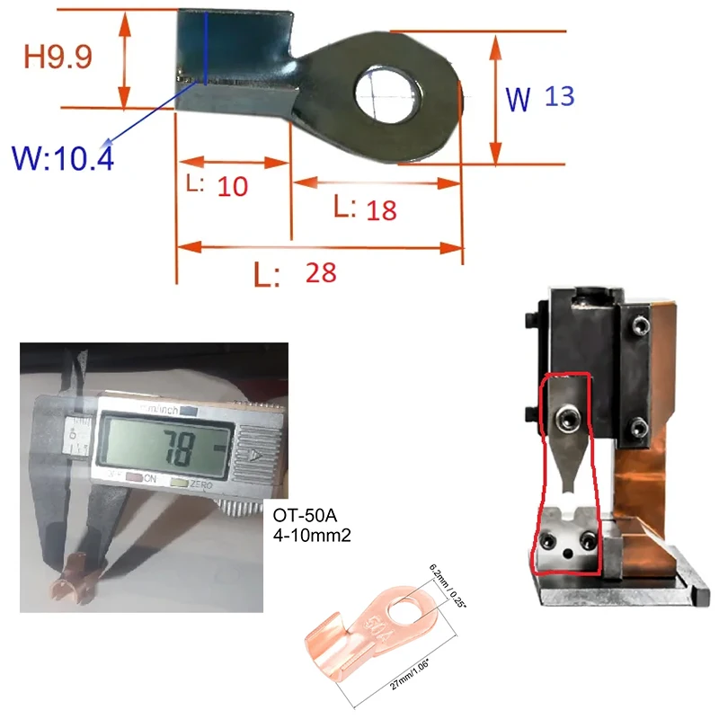 

Customized Terminal Applicator Blades set of OT-50A