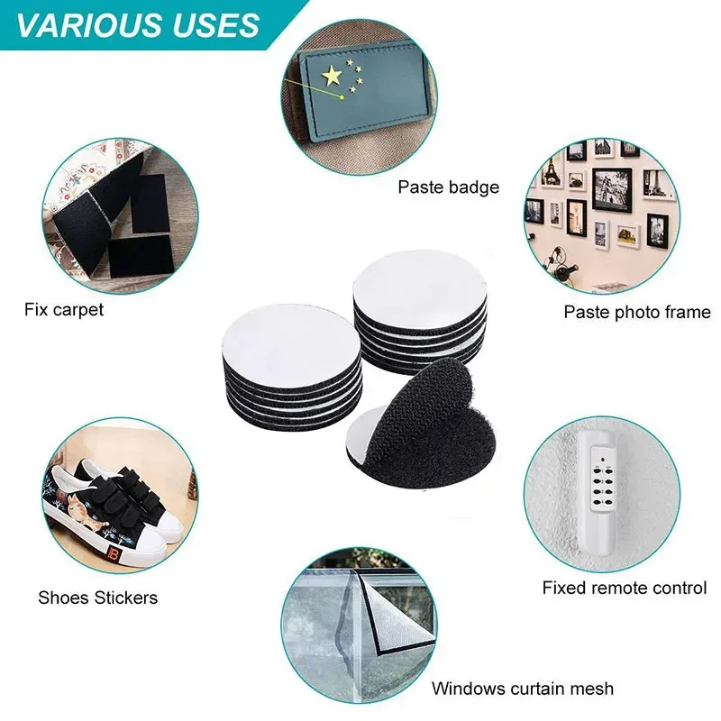 5-30Pcs Self Adhesive Hook and Loop Fastener Tape Round Dot 50/60mm Nylon Fixed For Bed Sheet Sofa Mat Carpet Anti Slip Stickers