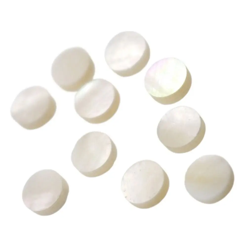 مجموعة من 10 أجزاء للقيثارة ، الأجزاء الصوتية والصوتية ، اللون الأبيض ، مع اللؤلؤ ، ترصيع