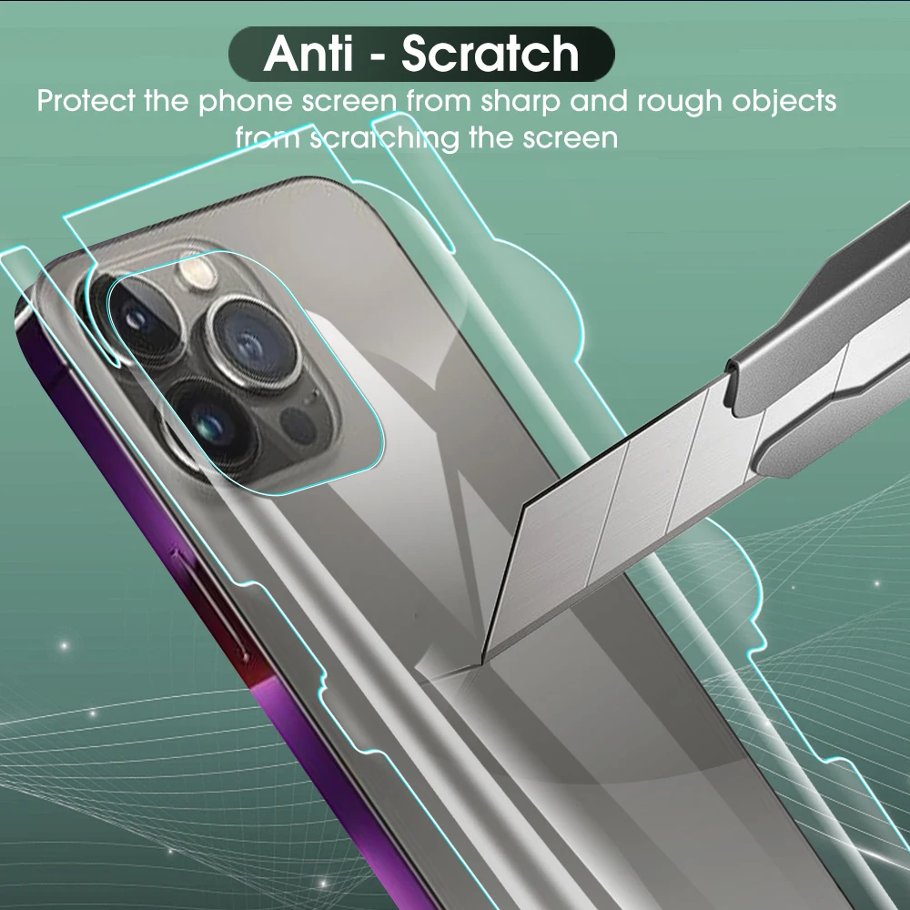 1-5 Stück Rückseitenrahmen-Hydrogel-Folien-Rand-Aufkleber Vollständige Abdeckung für iPhone 18 17 16 15 14 ProMax 18Pro Matte Rückseiten-Schutzfolien – Detail 6