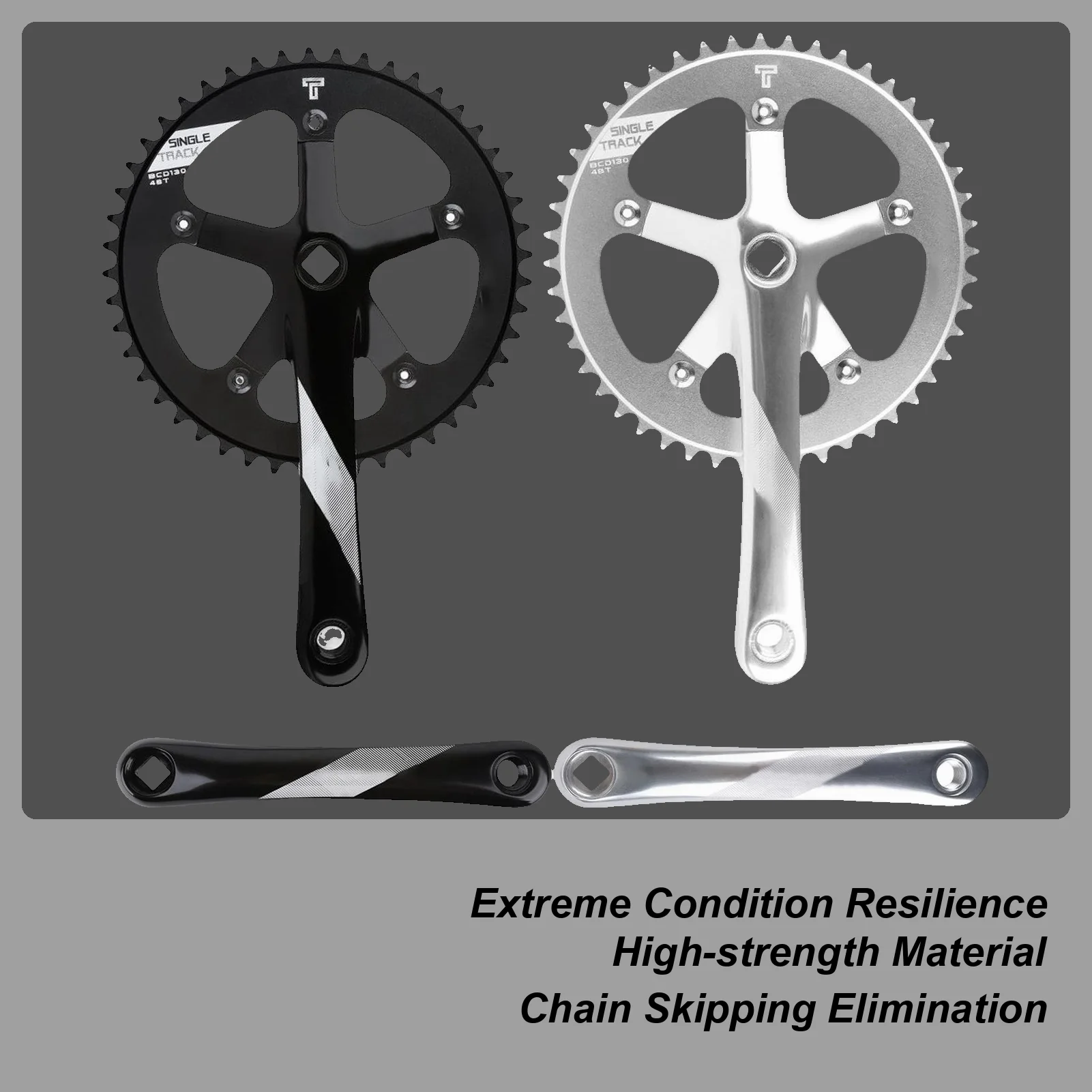 

Велосипедный шатун 48T для горного велосипеда с квадратным отверстием, шатуны из алюминиевого сплава, односкоростные шатуны, звездочка, шатун для шоссейных гонок