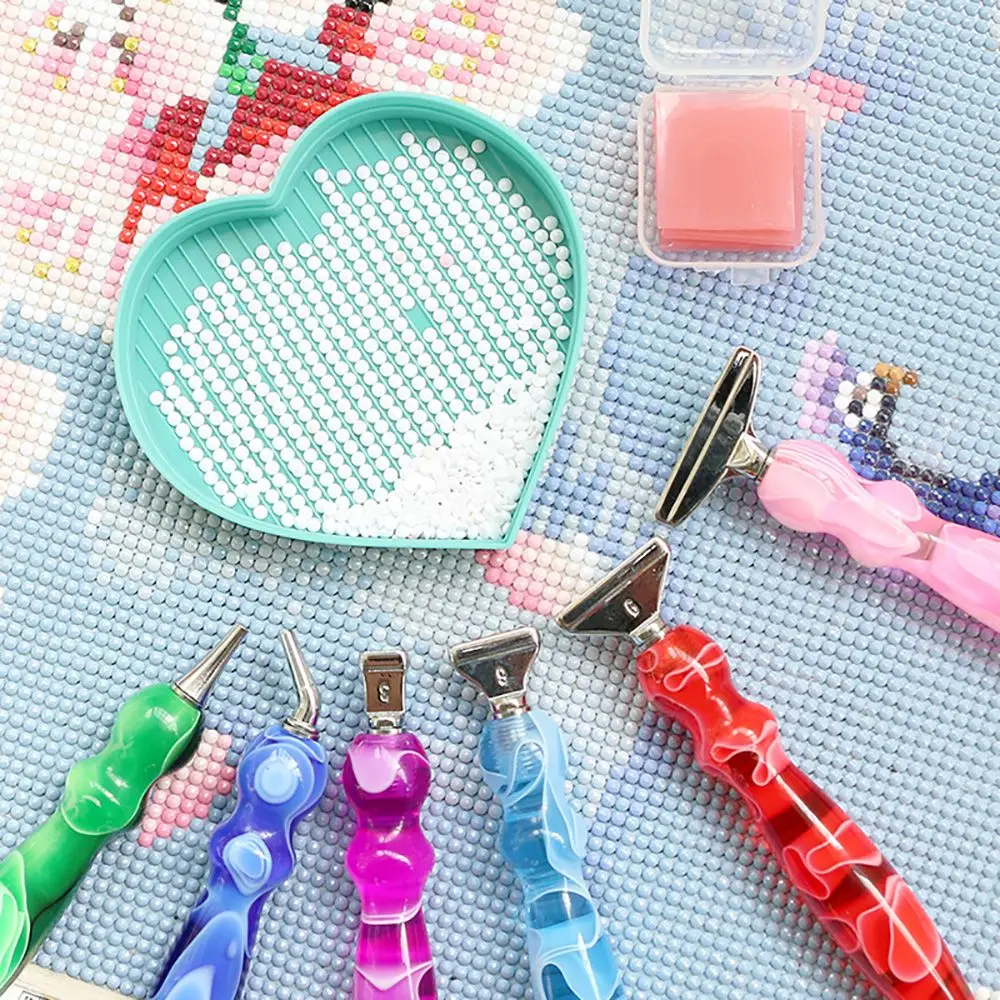 Stitch Sewing Accessories 5D Diamond Painting Point Pen Alloy Replacement Pen Heads Resin Diamond Painting Pen Resin Pen