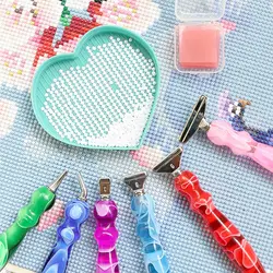 Stitch Sewing Accessories 5D Diamond Painting Point Pen Alloy Replacement Pen Heads Resin Diamond Painting Pen Resin Pen