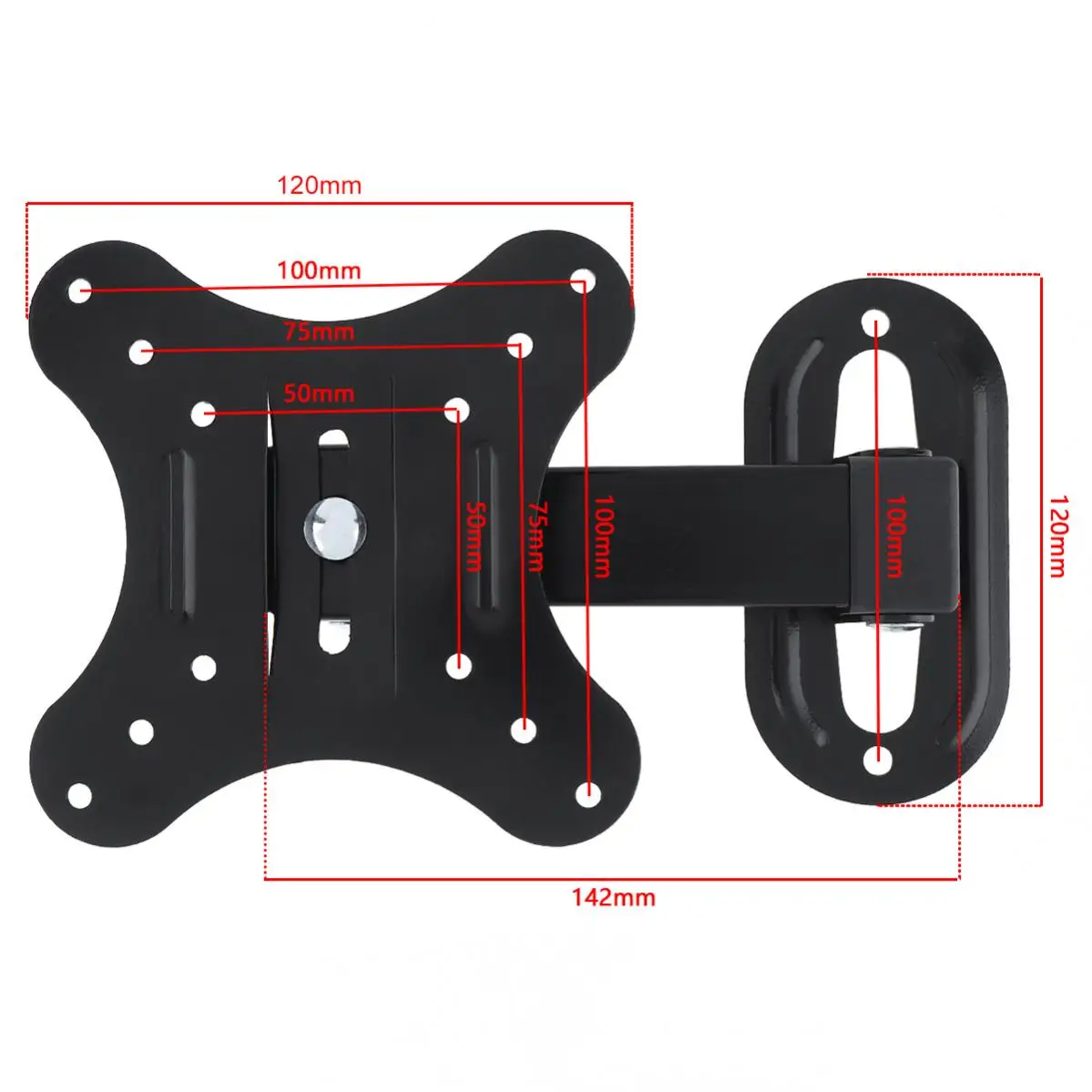 10KG TV Wall Mount Bracket Flat Panel TV Frame Support 15 Degrees Tilt with Gradienter for 14 - 26 Inch LCD LED Monitor