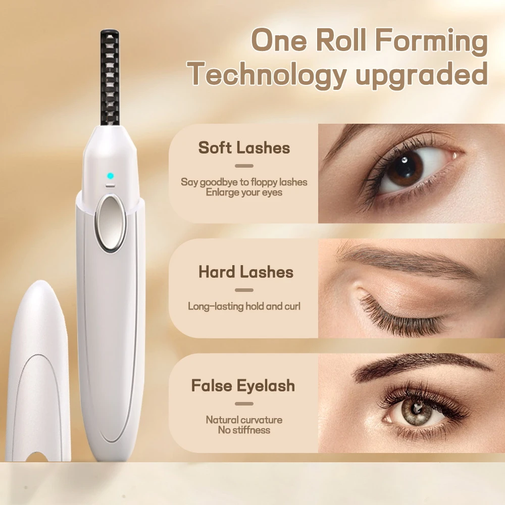 جديد 2 في 1 المحمولة ساخنة رمش بكرة الشعر طويلة الأمد الشباك USB 3 سرعة وضع درجة الحرارة الجمال أداة عيد الميلاد هدية عيد ميلاد #4