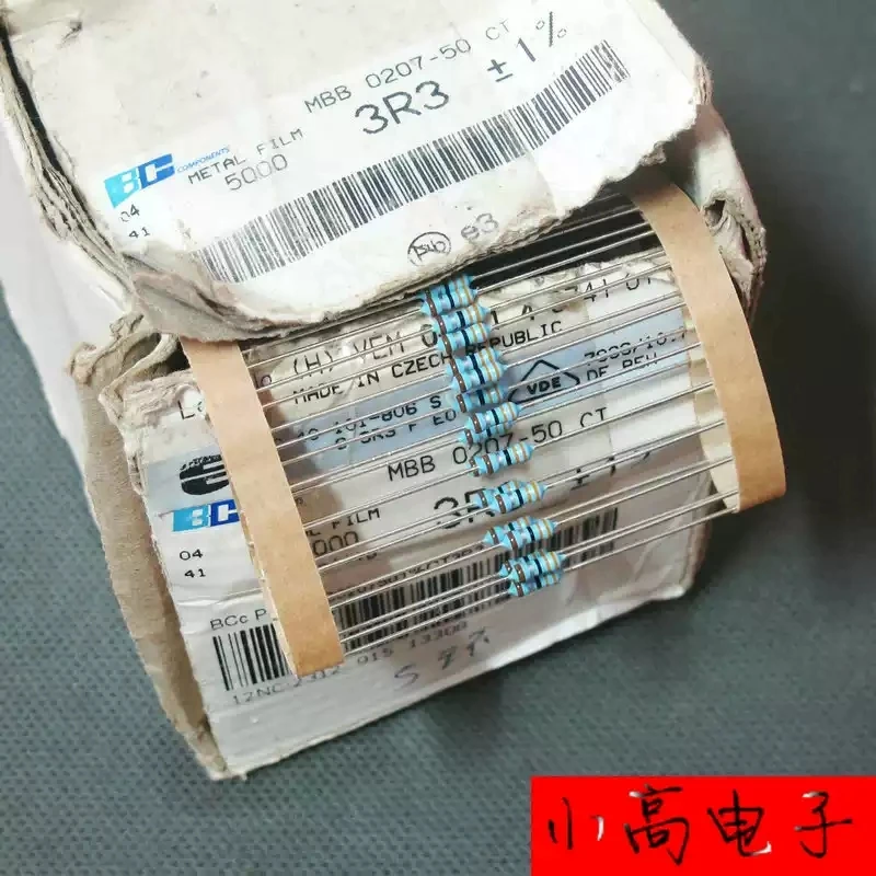 VISHAY-BC 3.3R 3R3 resistor MRS25 copper pin metal film produced in Czech Republic
