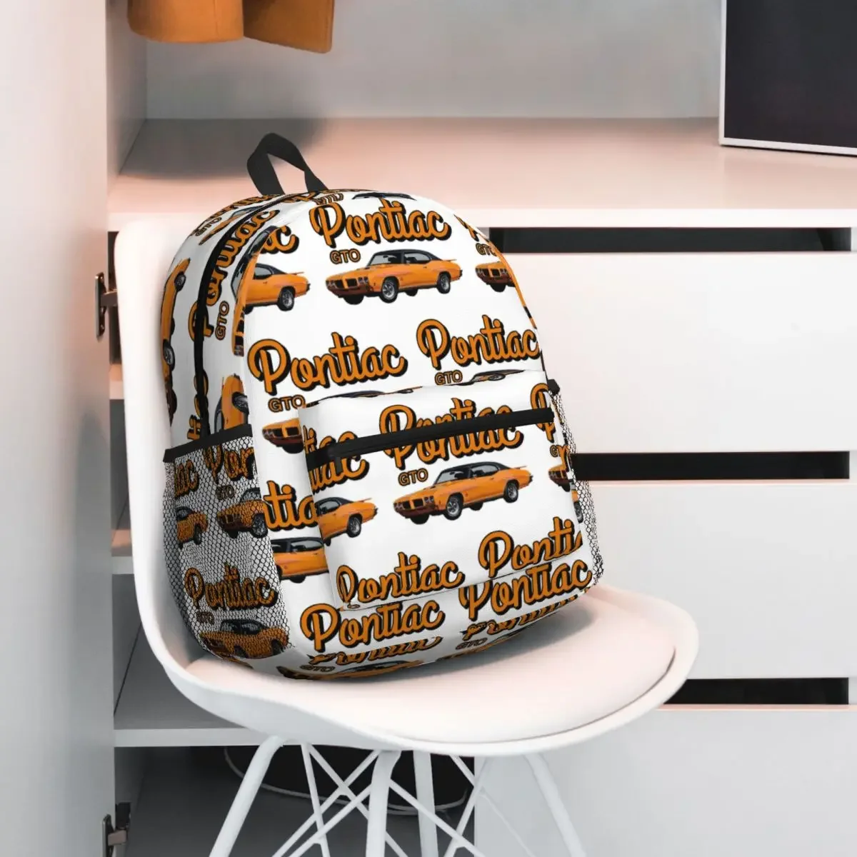 

1970 GTO Judge Hat Closer Together Рюкзак Рюкзак большой вместимости Детская сумка для книг Школьная сумка Сумки на плечо для мужчин и женщин