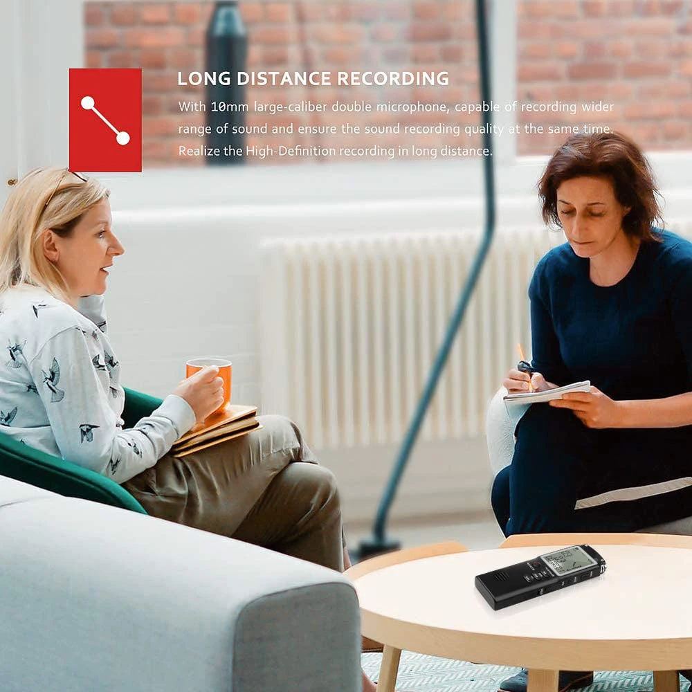 4GB Memory Digital Voice Activated Recorder 18 Ours Sound Audio Recorder Recording Device Playback,MP3 Player,Variable USB PQ146