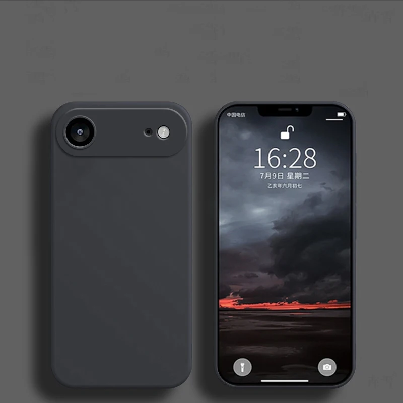Squear Matte Silikon Handyhülle für iPhone 17, Luftabdeckung, iPhone 17, 16, 15, 14, 13, 12 Mini 11 Pro X XR Xs Max 7 8 Plus 16e SE 2020