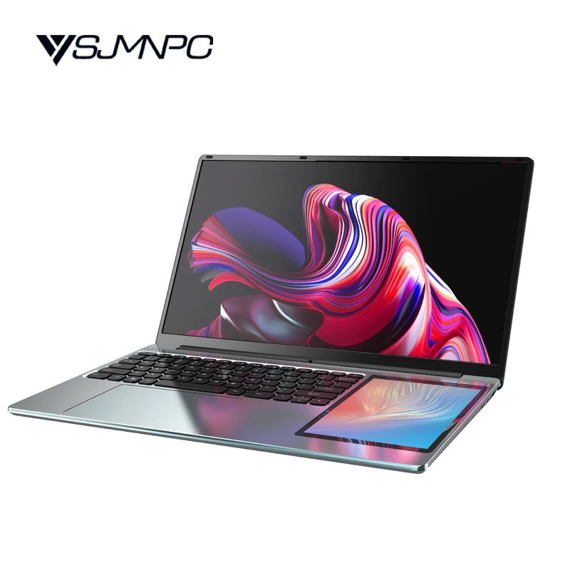 New Dual Screen Laptop 15.6 Inch IPS + 7' Touch 12th Gen Intel N100 Max 32G DDR4 M.2 2T SSD Slim Office Notebook PC Computer