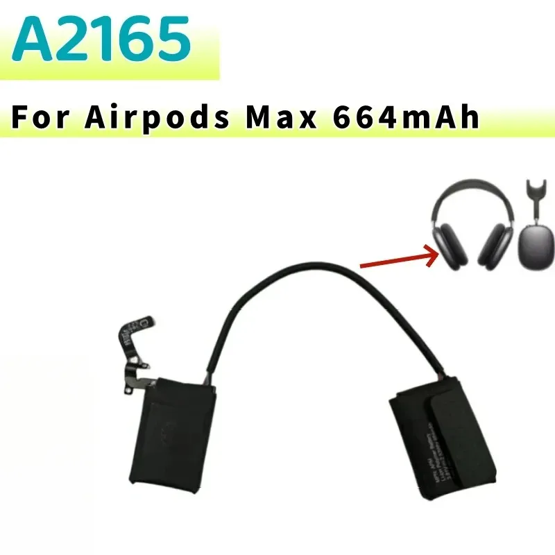 Newly Upgraded  A2165 664mAh Earphone Battery for Airpods Max High-Capacity Replacement  Batteries
