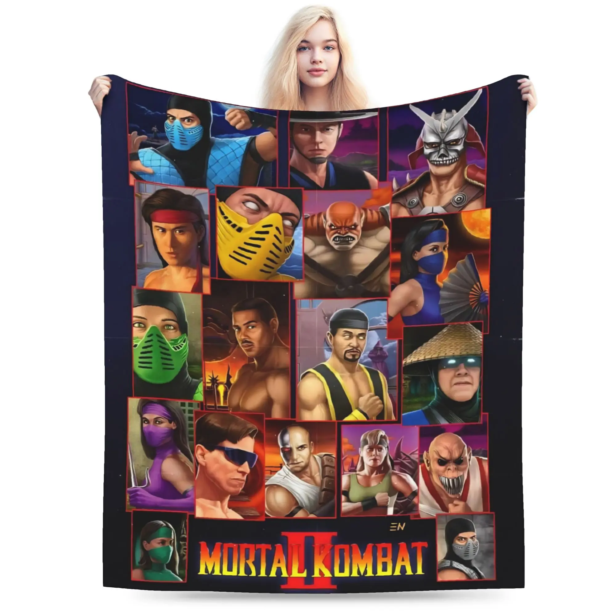 Mortal Kombat II Moive 2026 Blanket Multiple Sizes Warm Cozy Fluffy  Throw Blankets for Couch Sofa and Bed