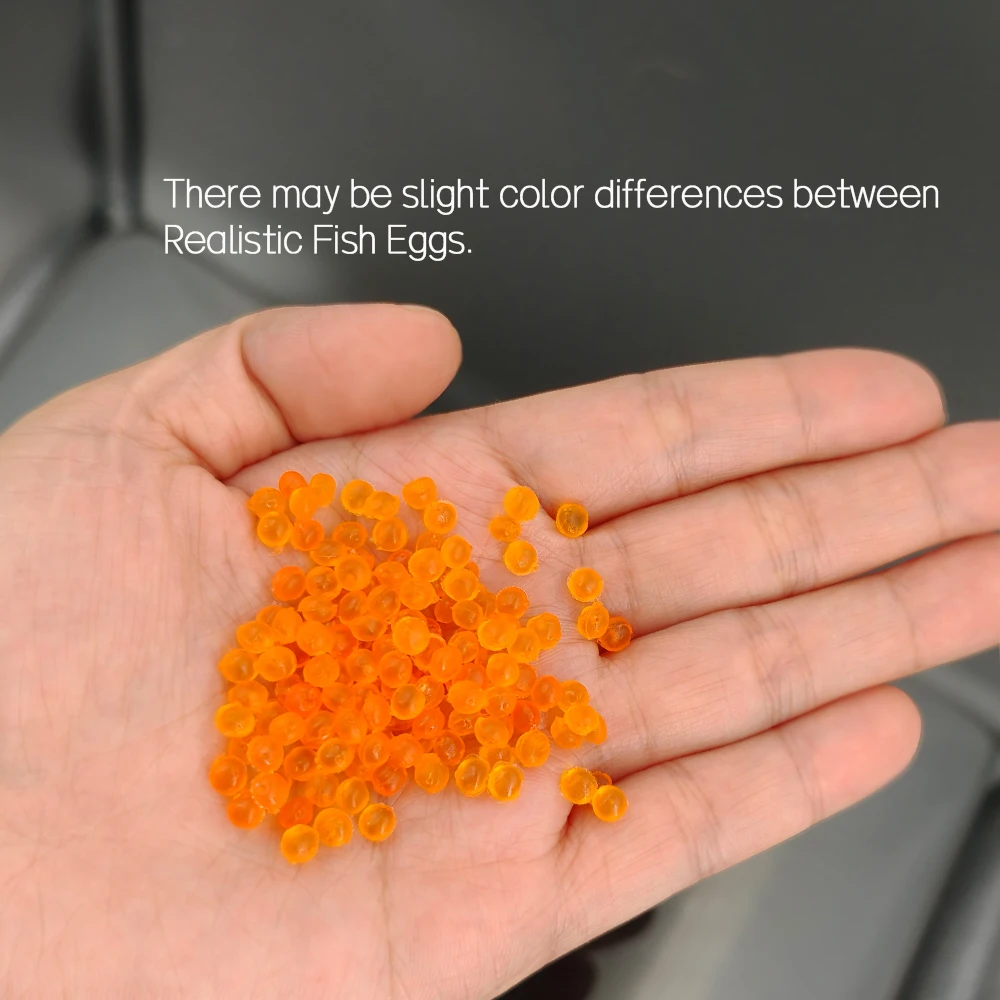 150 قطعة من طعم بيض سمك السلمون الناعم الواقعي لصيد الأسماك على الجليد والذبابة، صيد السمك النابض بالحياة لسمك السلمون المرقط، سمك السلمون، رأس فولاذي في المياه العذبة #3