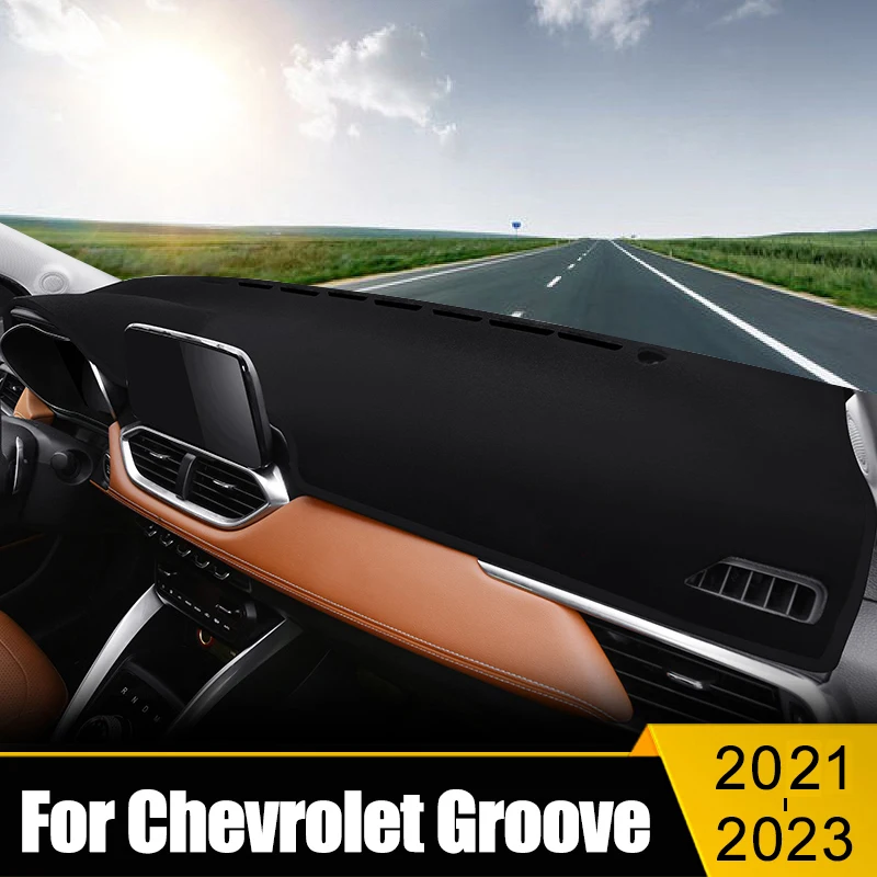 

For Chevrolet Groove 2021 2022 2023 Car Dashboard Cover Avoid Light Pad Sun Shade Anti-UV Carpets Non-Slip Case Mat Accessories