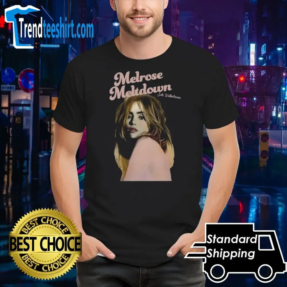 Suki Waterhouse Melrose Meltdown   Unisex summer T-shirt Cotton fashion couple clothes