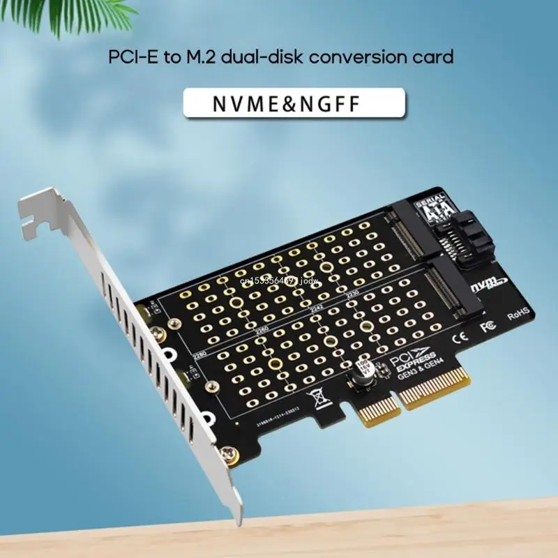 Адаптер PCIE к M.2 NVME SSD с поддержкой PCIEX4 X16 SSD 2242/2230/22602280 Прямая поставка