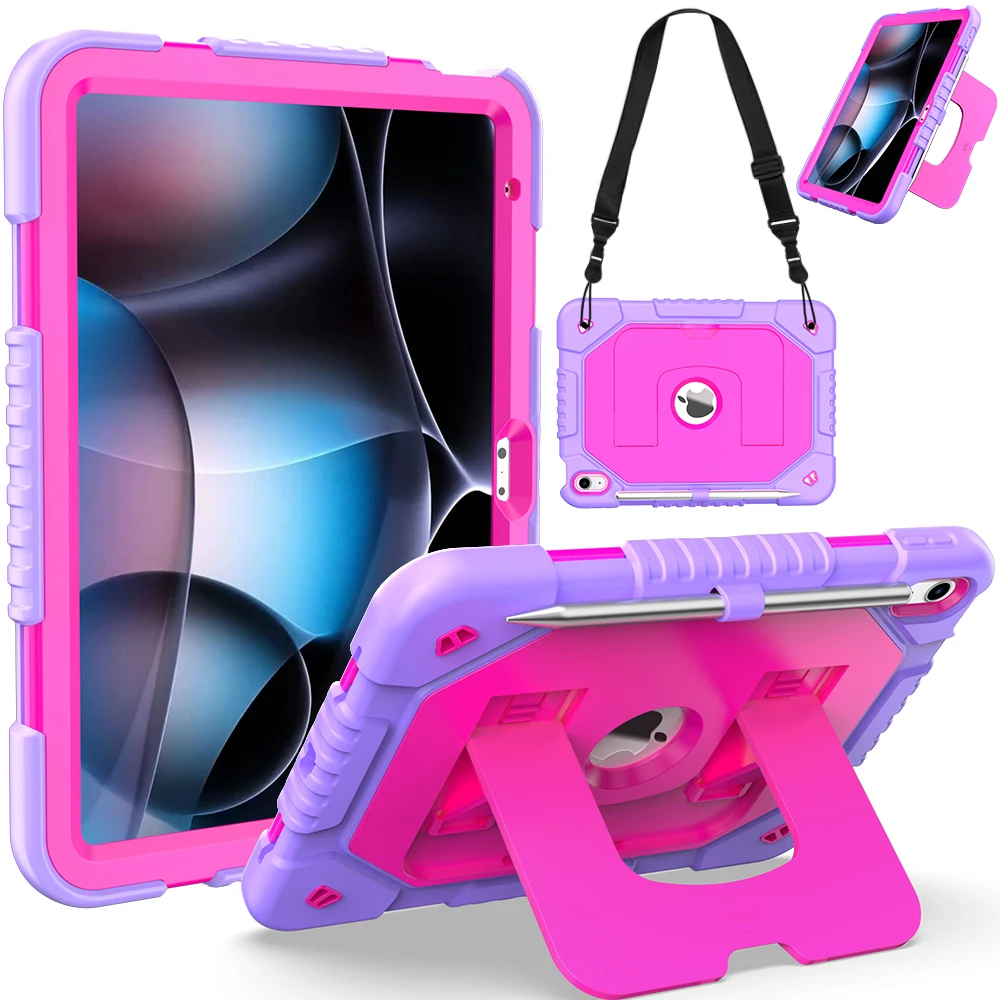 Rugged Case Universal For iPad A16 2025 11th 10.9 2022 10th Gen. A3354 A3355 A3356 A2757 A2777 A2696 Heavy Duty Kickstand Cover