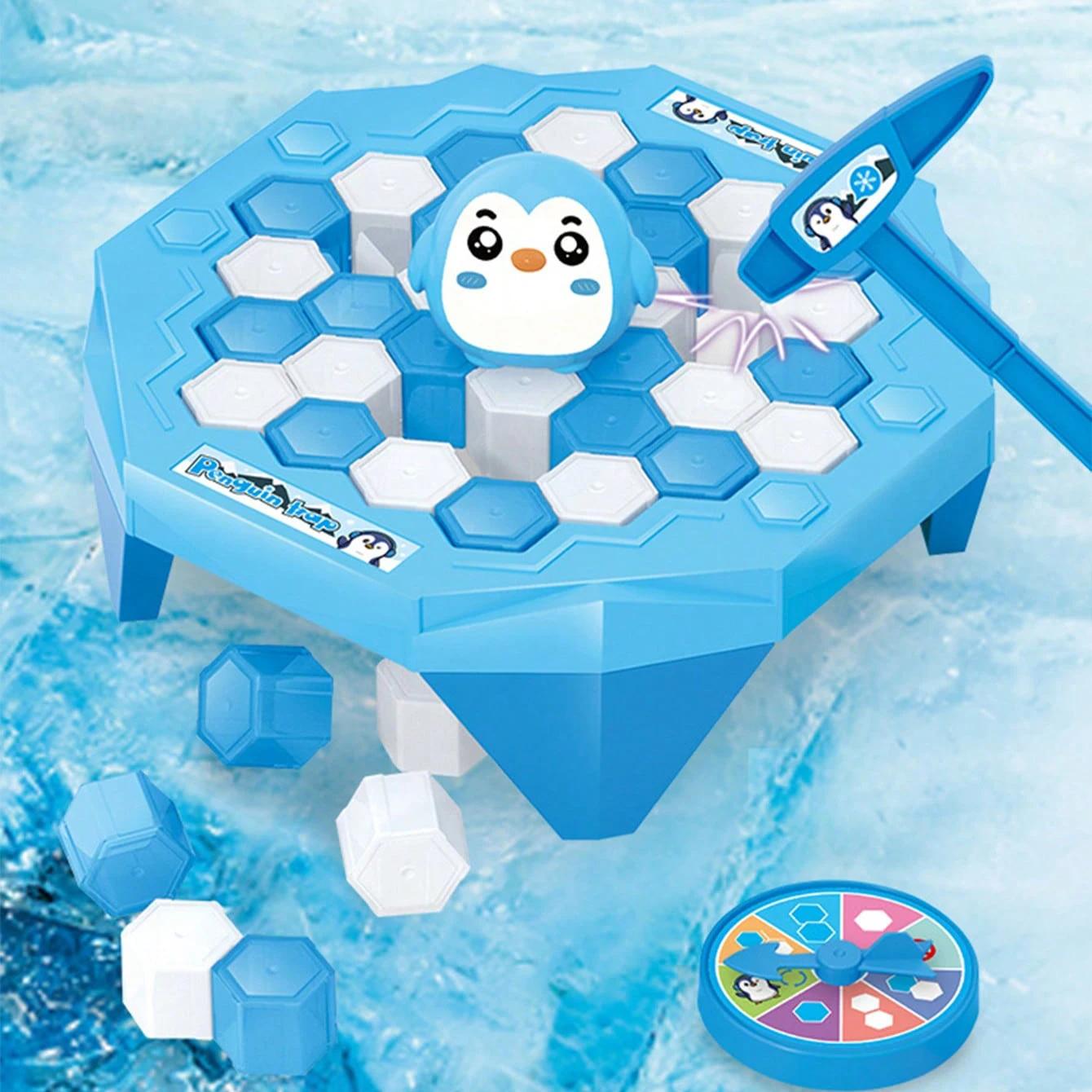 Mini trampa de pingüinos para niños, juguete familiar para romper el hielo, guardar pingüinos, entretenimiento interactivo para padres e hijos,