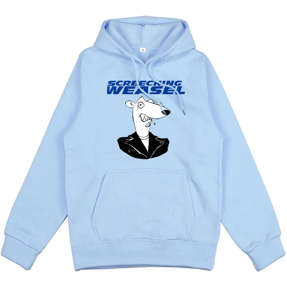 Streetwear Hip Hop Screeching Weasel Band Hoodies Winter Fleece Men Women Sweatshirts Heavy Mental Style Unisex Pullovers Print