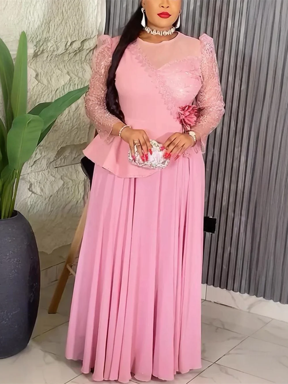 African Dresses for Women Plus Size Africa Clothes Dashiki Ankara Turkey Outfits Gown Elegant Muslim Wedding Party Long Dress