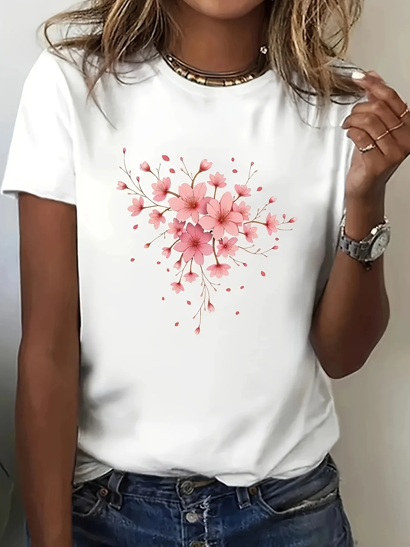 

Women'S Casual Short-Sleeve T-Shirt Harajuku Short Sleeve Casual Women's T-shirt Clothing Street Tops Tees Aesthetic Clothe