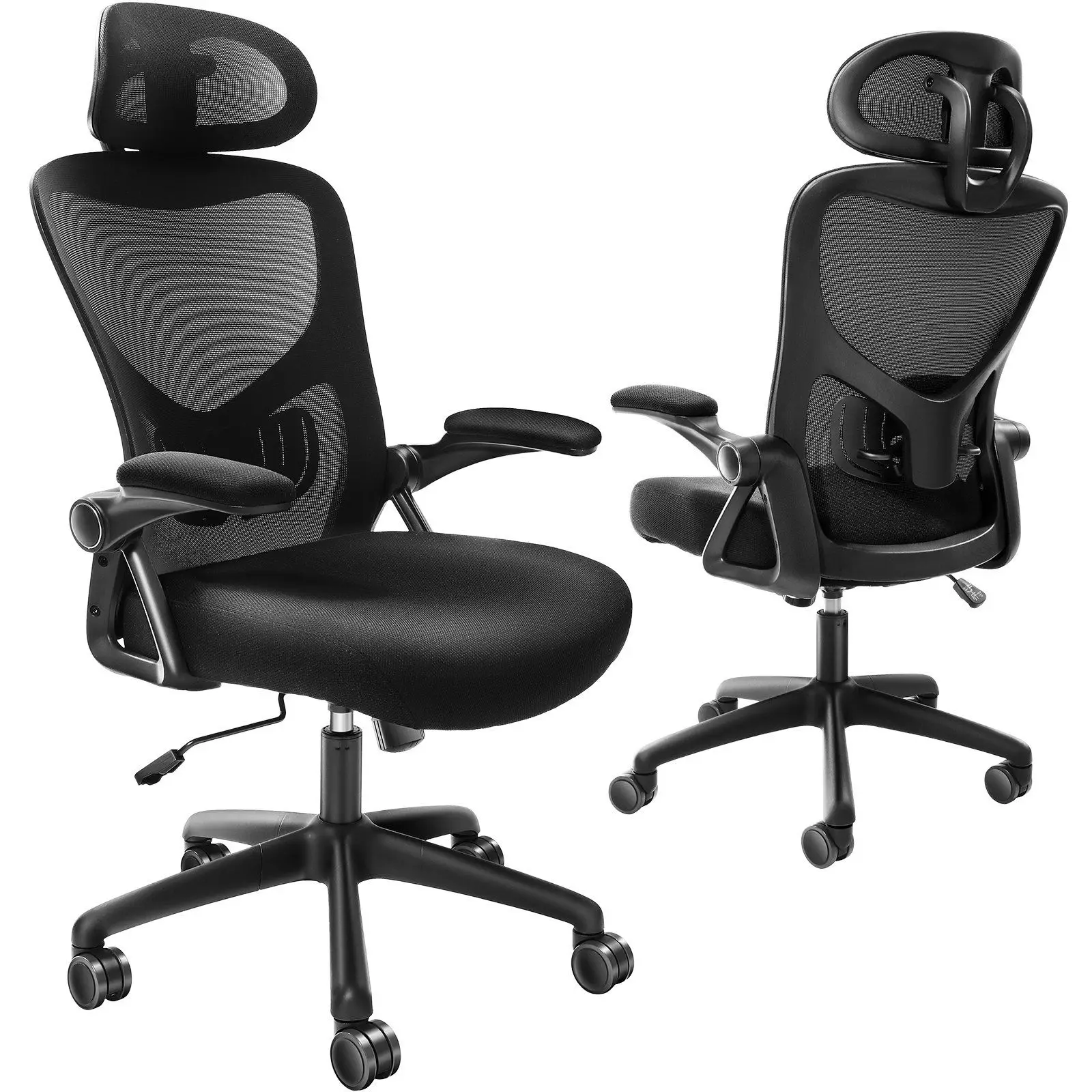 

High-Back Ergonomic Office Chair – Adjustable Lumbar Support & Headrest – 2D Armrests (Home/Office Task Chair)