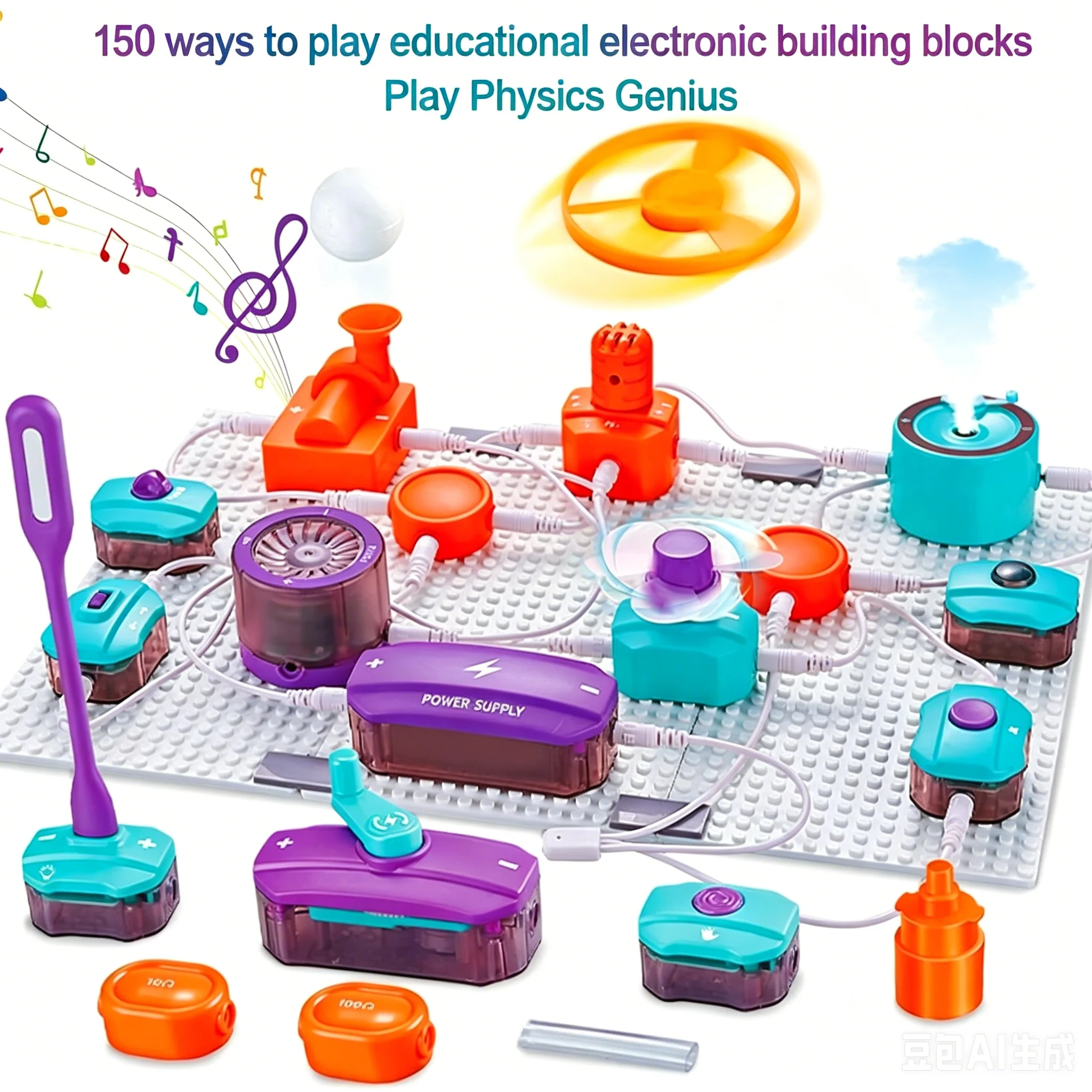 

STEM Kids Circuit Building Blocks, DIY Science Experiment Set, Educational Physics Puzzle Toy for Children