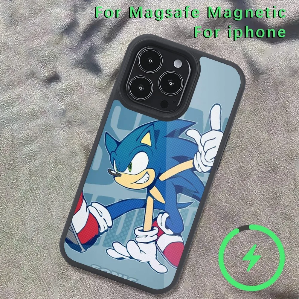 Sonic The H-Hedgehog game Phone Case  For iPhone 14 13 12 11 15 Pro Max Magsafe Wireless Charge Plus Mini Cover