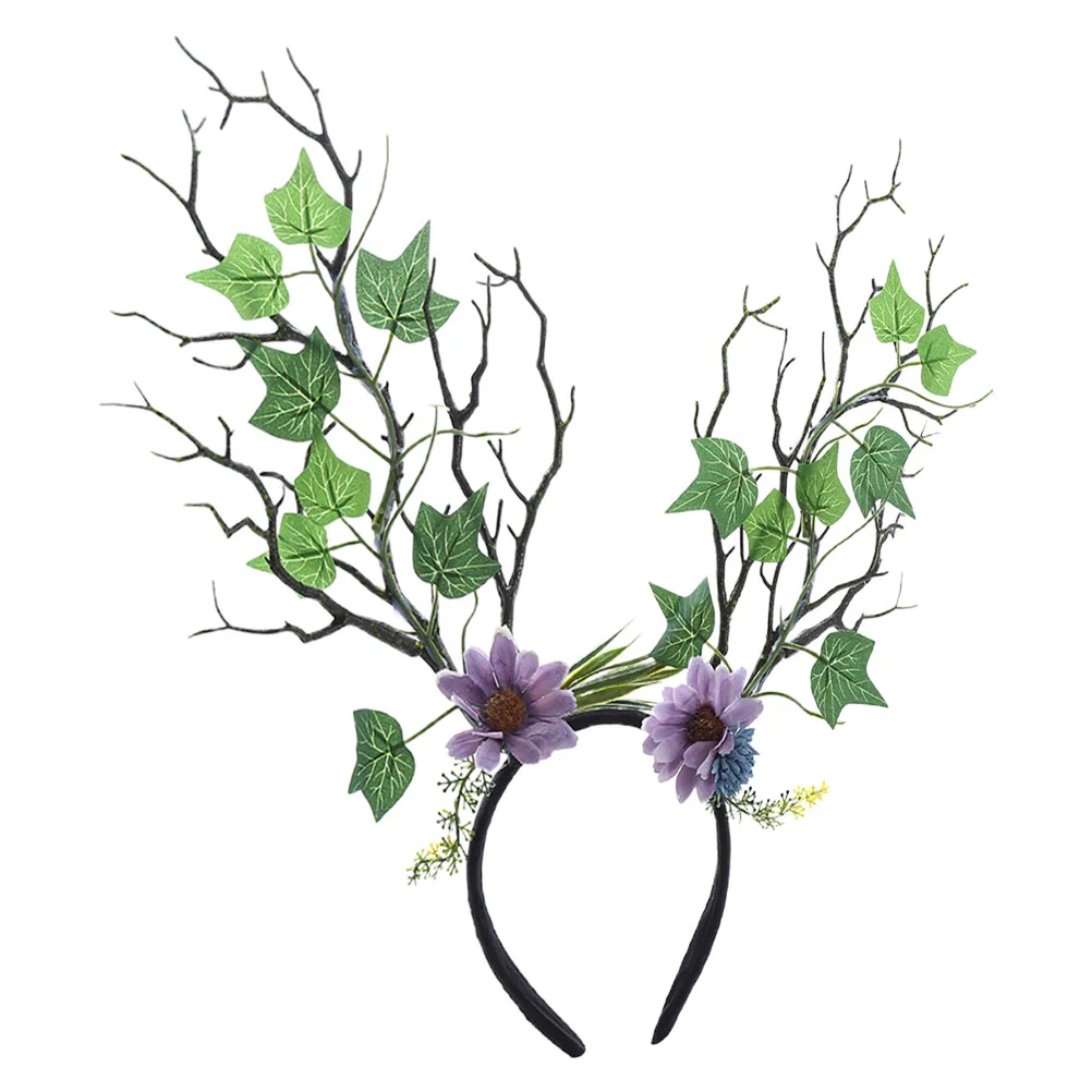 

Simulated Flower Headband Realistic Tree Branches Decorative Party Hair nament Easy Wear Photography Birthday Gift
