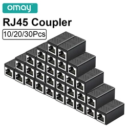 10/20/30pcs RJ45 Cat6 Ethernet Cable Extender Coupler - Female to Female Extender Connector for Network Cable