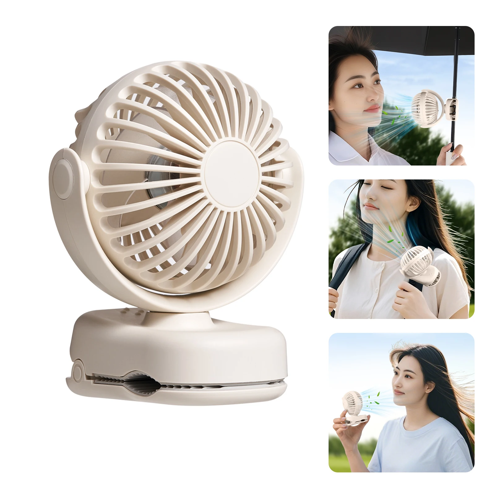 Eary Mini Clip Fan to Umbrella Handlebar Portable Electric Fan Desktop Wall Mount Air Circulation Fan Outdoor Home Summer Cooler