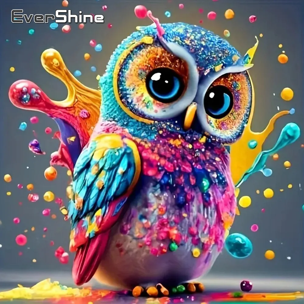 

Evershine New Arrival 5D Diamond Painting Owl Diamond Mosaic Animal Full Round Drill Picture Rhinestones Home Decor