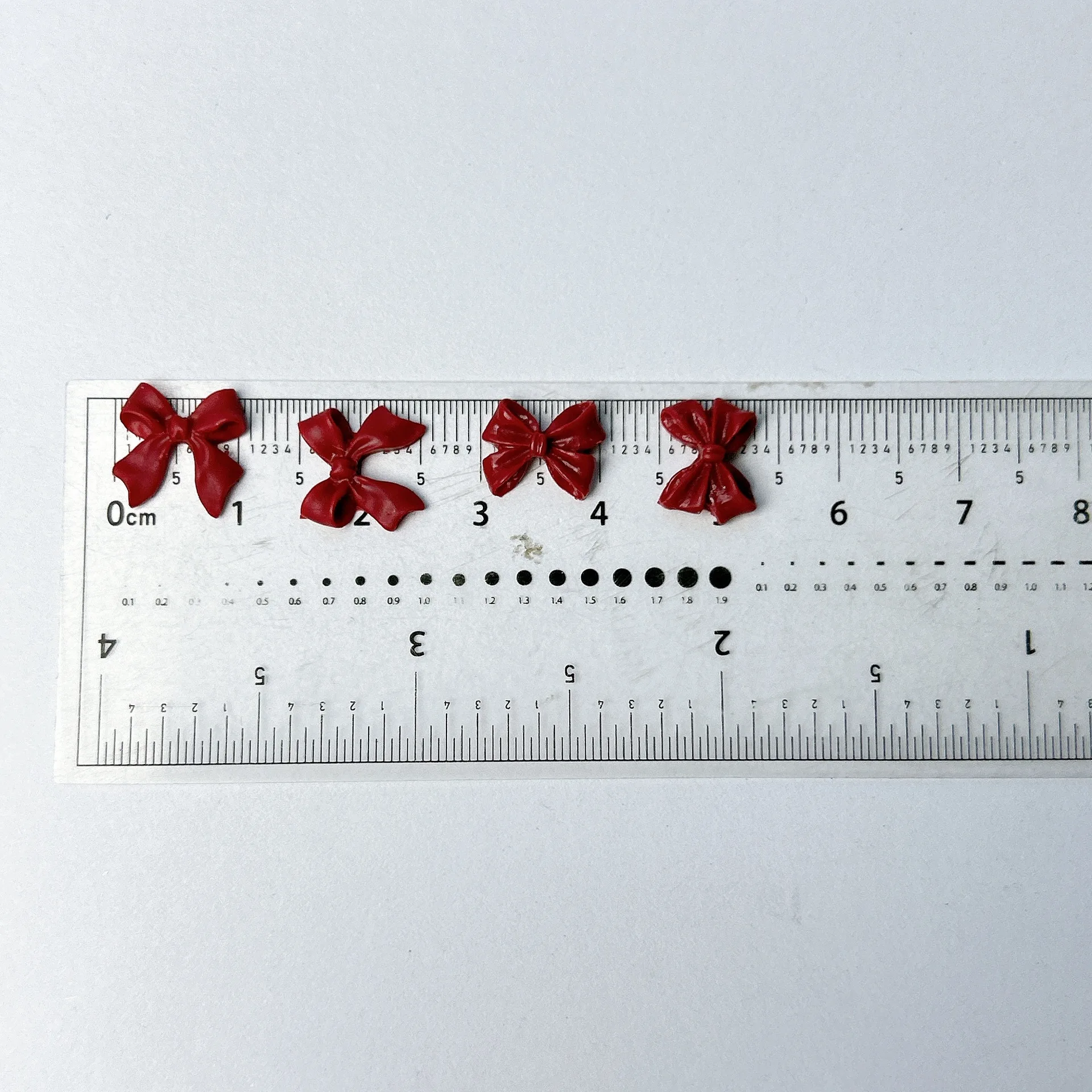 50 pçs borgonha 3d acrílico arco arte do prego encantos vinho vermelho bowknot acessórios para manicure decoração unhas suprimentos material