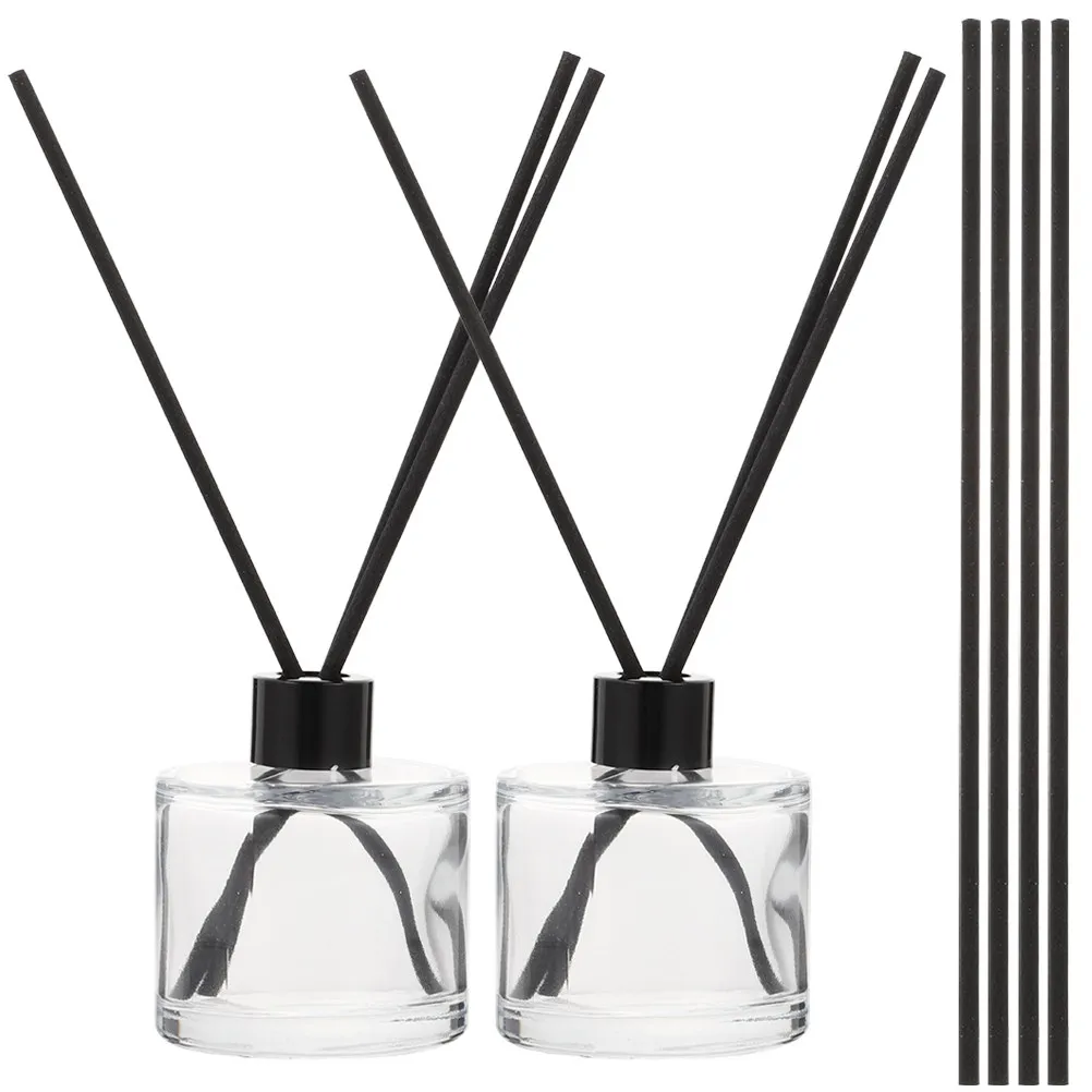 

1Set Aromatherapy Diffuser Bottle Clear Glass Essential Oil Perfume Diffuser for Home Office Spa Refillable Aroma Volatile