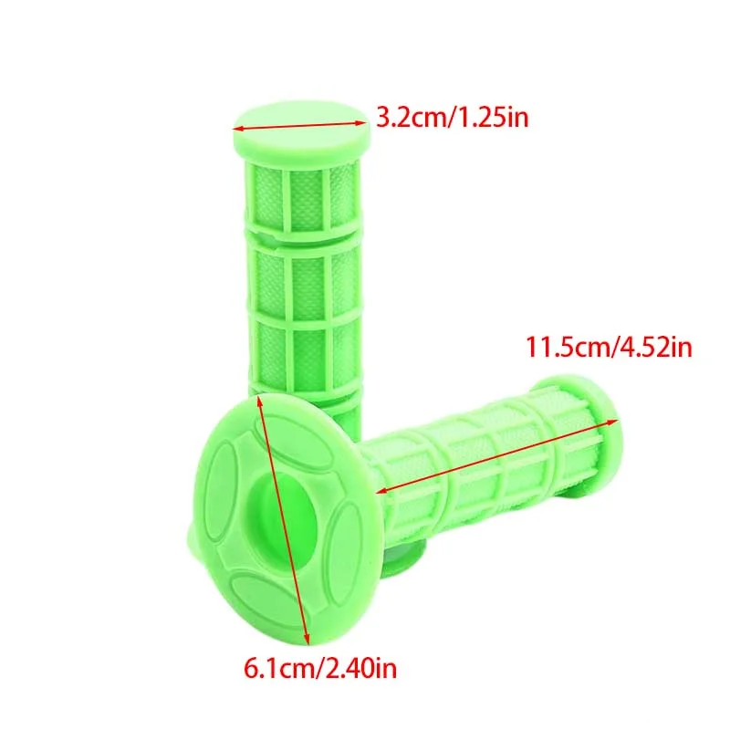 Pair of Light Green Bike Gloves, Motorcycle Grip Cover, Universal Anti Slip Handlebar Protectors