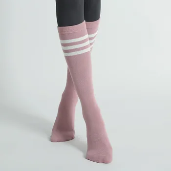 Autumn Winter Women Yoga Socks Striped Cotton Fitness Breathable Pilates Socks Middle…